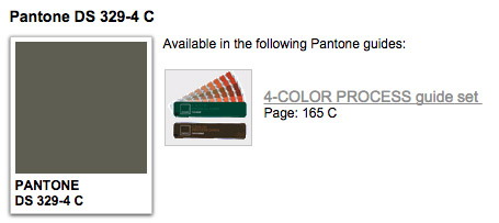 Pantone Ds Color Chart