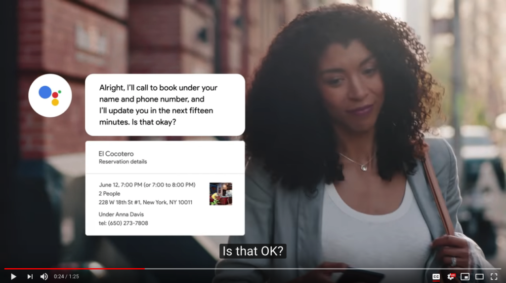 Google Assistant Restaurant